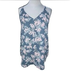Ann Taylor loft, camisole, floral pattern button detail size medium
